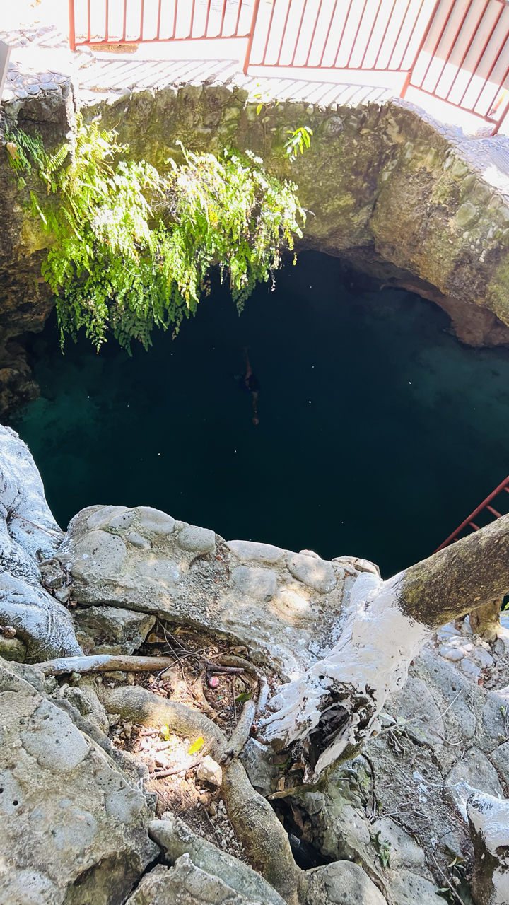 Jamaica itinerary - View of the Blue Hole Mineral Springs from the top